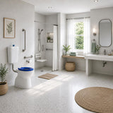 Special Care Connector Toilet Suite Disabled Box Rim Flushing Ceramic White Bottom inlet 805x350x1080mm - Gloss White