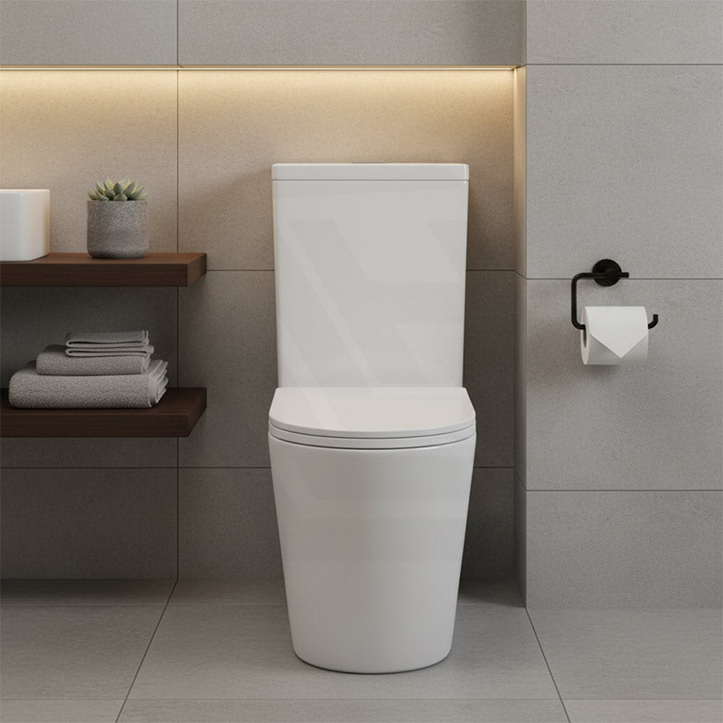 Vivid Tornado Silent Ceramic Back To Wall Toilet Suite Back/Left & Right Bottom Inlet 665x385x870mm - Gloss White
