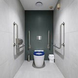 Asta Special Care Tornado Toilet Pan Back To Wall Blue / Grey Single Flap Care Seat 795x355x425mm