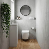 Avis Wall Hung Toilet Pan with Rimless Flush for Modern Bathroom 520x360x325mm - Matt Black / Gloss White
