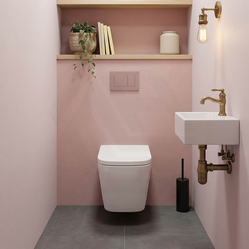 Qubist Wall Hung Toilet Pan Only with Box Rim for bathroom 550x340x320mm