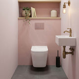 Qubist Wall Hung Toilet Pan Only with Box Rim for bathroom 550x340x320mm