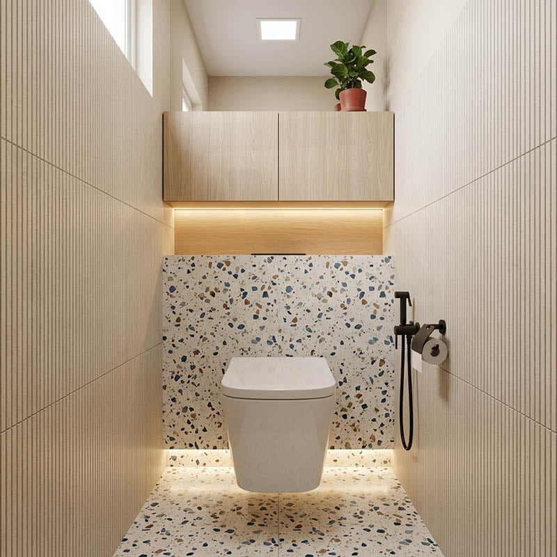 Qubist Wall Hung Toilet Pan Only with Box Rim for bathroom 550x340x320mm