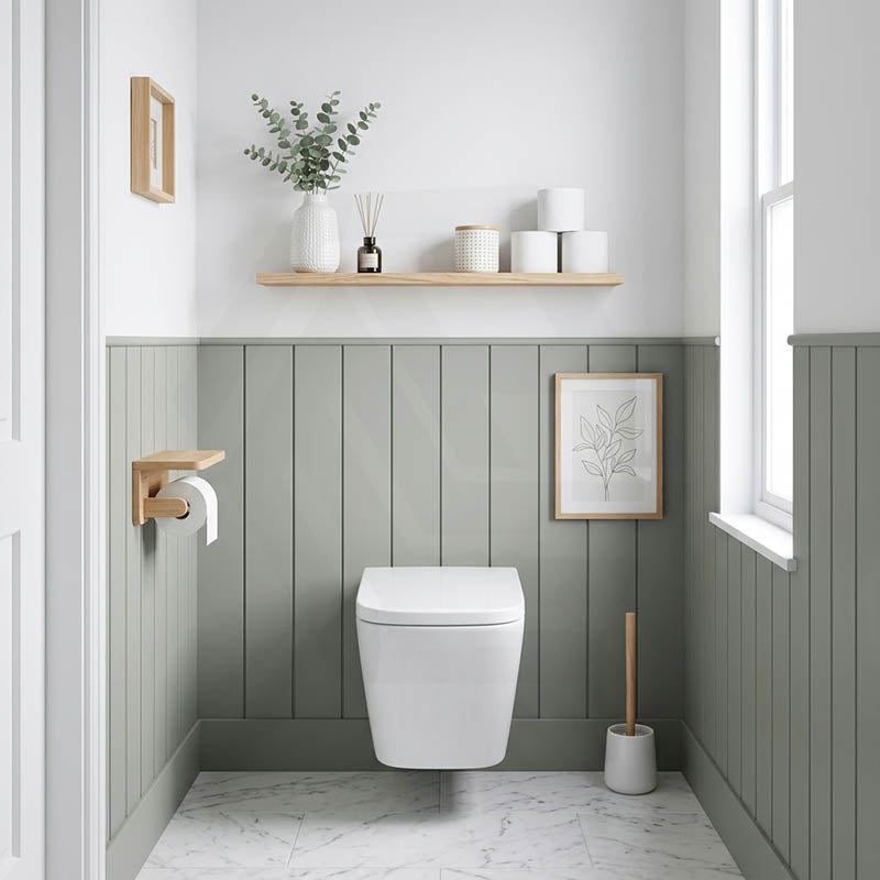 Qubist Wall Hung Toilet Pan Only with Box Rim for bathroom 550x340x320mm