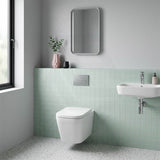 Qubist Wall Hung Toilet Pan Only with Box Rim for bathroom 550x340x320mm