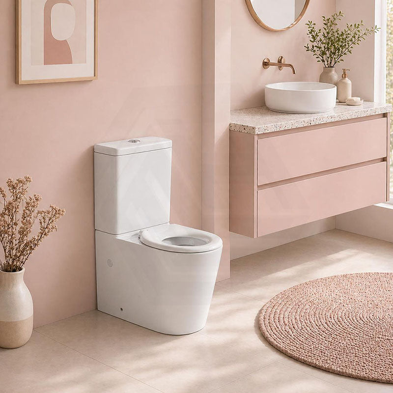 Wall Faced Toilet Suite with Rimless Pan for Junior Back to wall 600x340x770mm - Gloss White