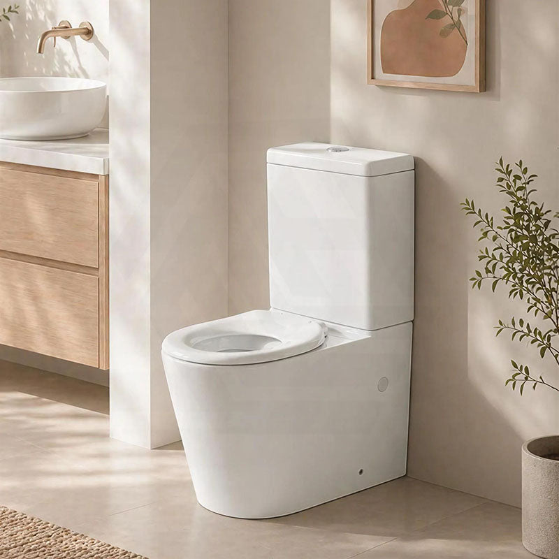 Wall Faced Toilet Suite with Rimless Pan for Junior Back to wall 600x340x770mm - Gloss White