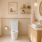 Wall Faced Toilet Suite with Rimless Pan for Junior Back to wall 600x340x770mm - Gloss White
