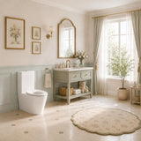 Wall Faced Toilet Suite with Rimless Pan for Junior Back to wall 600x340x770mm - Gloss White
