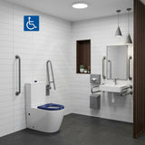 Asta Special Care Rimless Disabled Toilet Suite Back To Wall Single Flap Care Seat 810x355x880mm