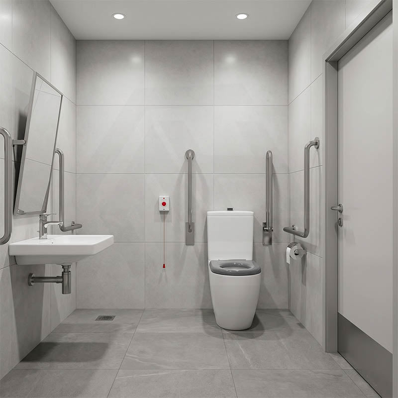 Asta Special Care Rimless Disabled Toilet Suite Back To Wall Single Flap Care Seat 810x355x880mm