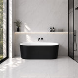 Elivia Back to Wall Bathtub NO Overflow 1400/1500/1700mm - Matt Black & White