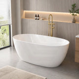 Stella Oval Bathtub Freestanding Acrylic NO Overflow 1500/1700mm - Variant Colour