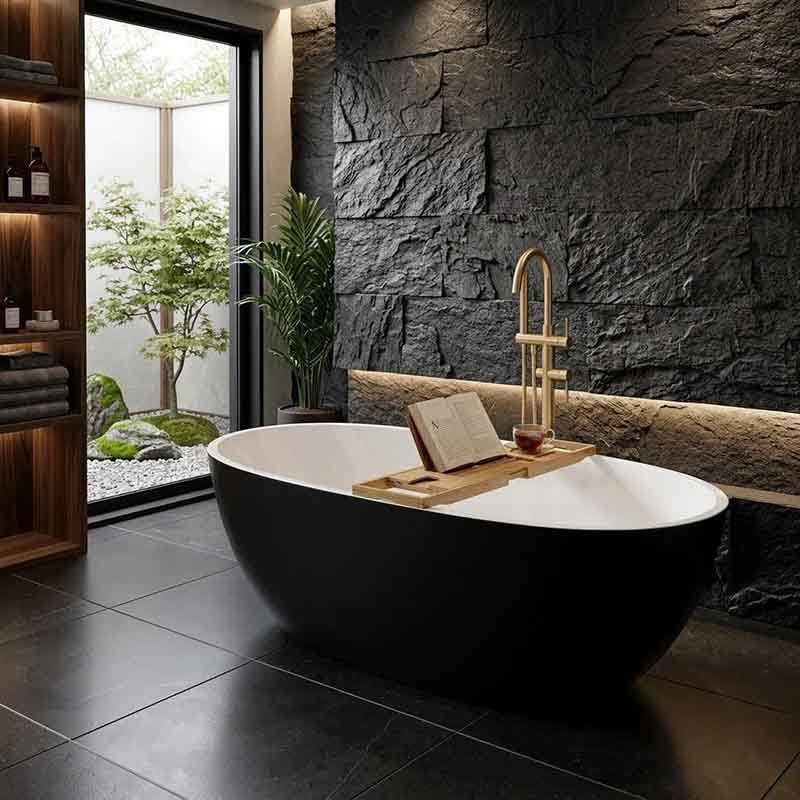 Stella Oval Bathtub Freestanding Acrylic NO Overflow 1500/1700mm - Variant Colour