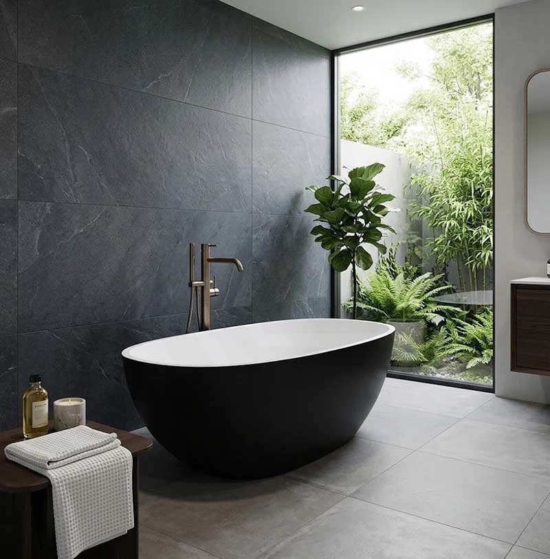 Stella Oval Bathtub Freestanding Acrylic NO Overflow 1500/1700mm - Variant Colour