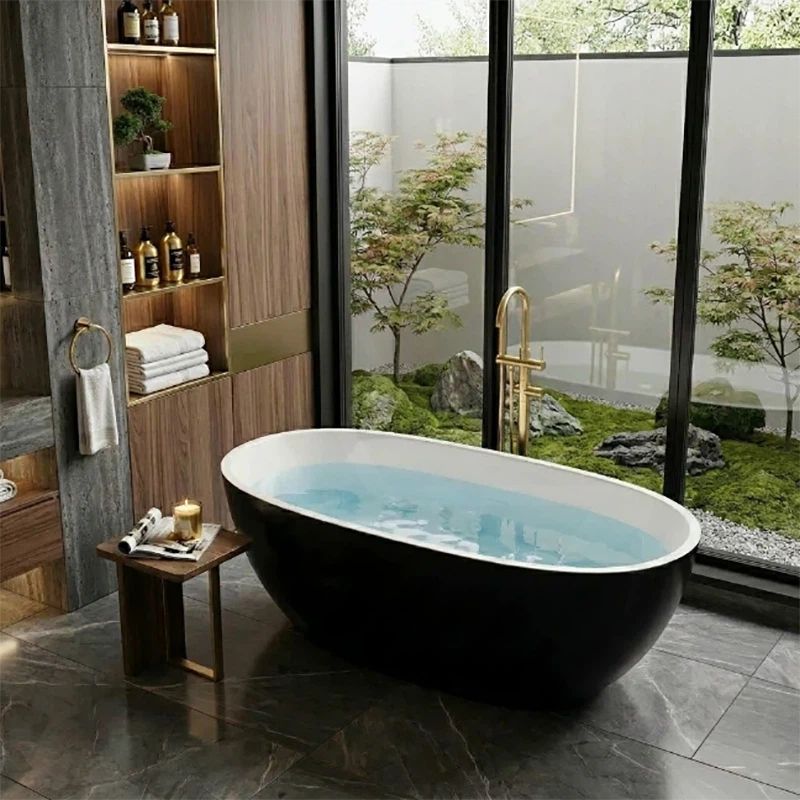 Stella Oval Bathtub Freestanding Acrylic NO Overflow 1500/1700mm - Variant Colour
