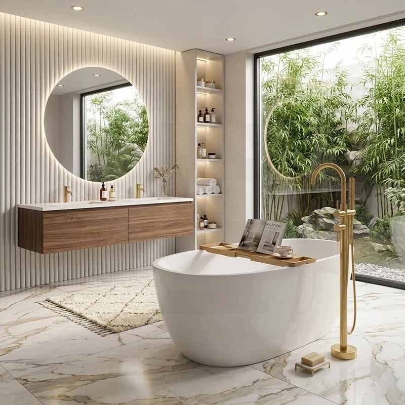 Stella Oval Bathtub Freestanding Acrylic NO Overflow 1500/1700mm - Variant Colour