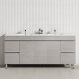 1800mm Freestanding With Legs Vanity Concrete Grey Finish Plywood Cabinet ONLY for Bathroom