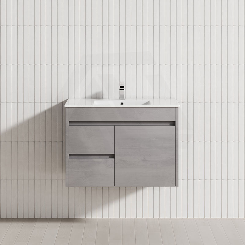 600-1800mm Wall Hung Vanity Concrete Grey Finish Plywood Cabinet ONLY for Bathroom