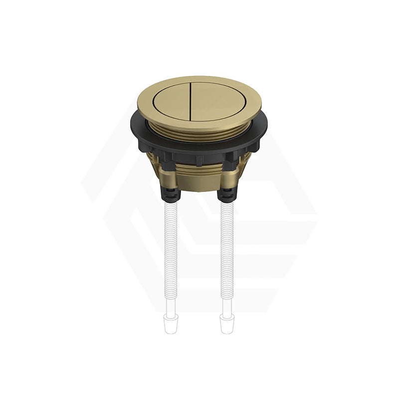 Yellow Gold Round Dual Flush Toilet Water Tank Press Button for ABOUT 46mm Cistern Lid Hole