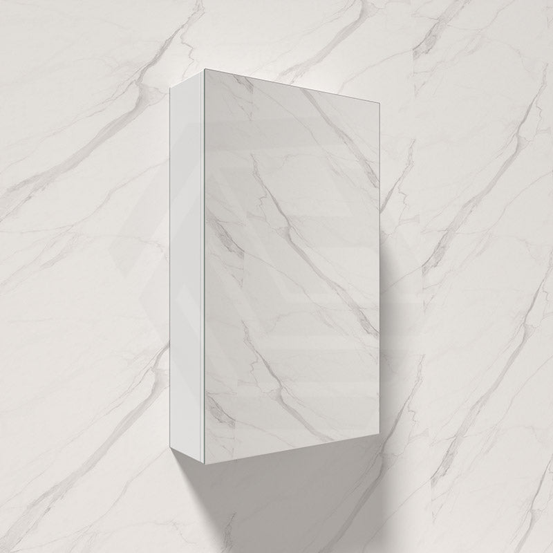 450/600/750/900/1200/1500mm PVC Pencil Edge Gloss White Shaving Cabinet With Mirror Polyurethane White Tempered Glass Shelves