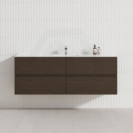600-1500Mm Bathroom Wall Hung Vanity Stella Walnut Pvc Cabinet Only Vanities