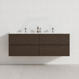 600-1500Mm Bathroom Wall Hung Vanity Stella Walnut Pvc Cabinet Only Vanities
