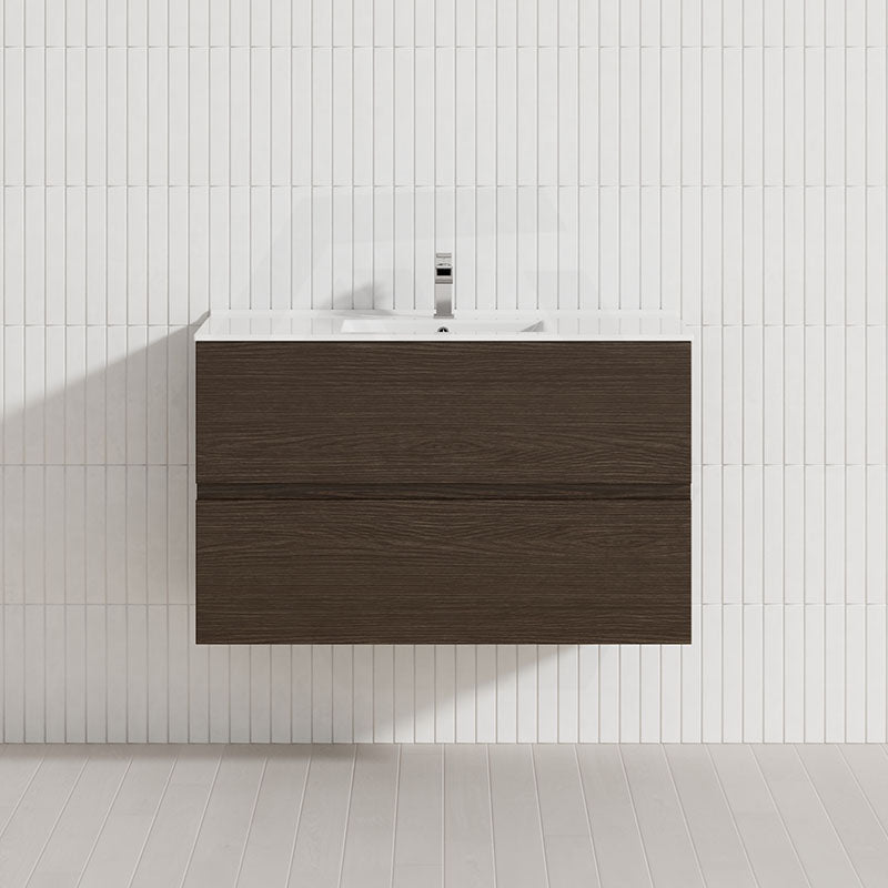 600-1500Mm Bathroom Wall Hung Vanity Stella Walnut Pvc Cabinet Only Vanities