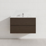 600-1500Mm Bathroom Wall Hung Vanity Stella Walnut Pvc Cabinet Only Vanities