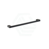 Ceram 600/800Mm Matt Black Single Towel Rail Brass & Zinc Alloy Chrome Rails