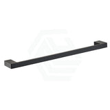 Ceram 600/800Mm Matt Black Single Towel Rail Brass & Zinc Alloy Chrome Rails