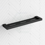 Ceram Matt Black Cosmetic Metal Shelf Brass & Zinc Alloy Back To Wall Bathroom Shelves