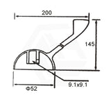 Macho Solid Brass Mixer Disabled Handle for Bathtub and Basin Chrome