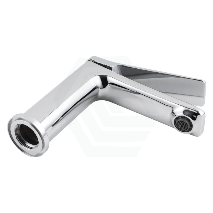 Aquaperla Rushy Solid Brass Short Basin Mixer Tap Vanity Tap Chrome/Black Colour