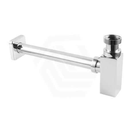 Chrome Basin Bottle Trap 32mm Square Solid Brass