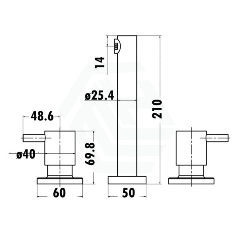 Chrome Bath Tap Set Quarter Turn Wall Mounted Bath/Basin Sets