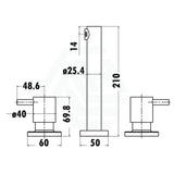 Chrome Bath Tap Set Quarter Turn Wall Mounted Bath/Basin Sets
