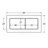 Fienza Rectangular Toilet Flush Button Chrome Plate for Back To Wall Toilet Suite