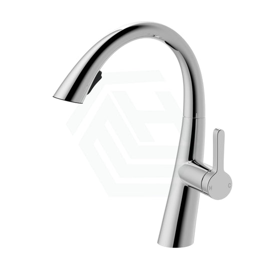 Chrome Round Pull Out Kitchen Mixer Tap 360 Swivel Brass Sink Mixers