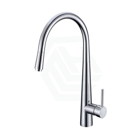 Brass Pull Out Swivel Kitchen Sink Mixer Tap Chrome