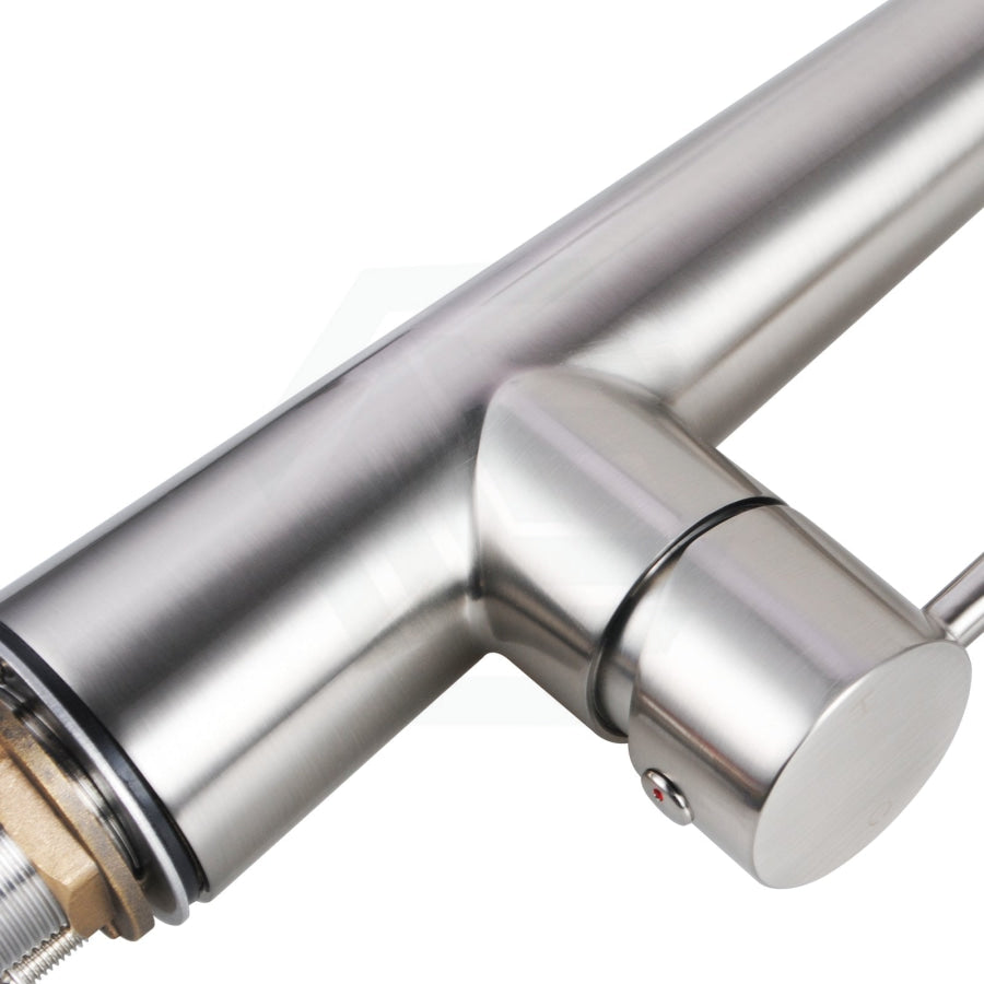 Chrome Solid Brass Round Mixer Tap With 360° Swivel And Pull Out For Kitchen Kitchen Products