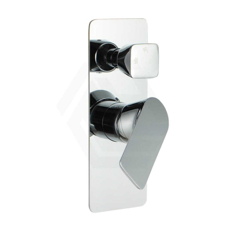 Chrome Solid Brass Wall Mounted Mixer With Diverter For Shower And Bath Mixers With