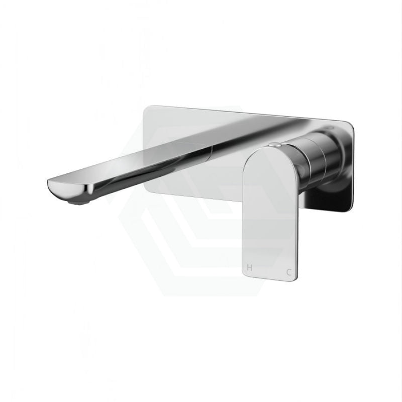 Chrome Solid Brass Wall Mounted Mixer With Spout For Bathtub And Basin Mixers With