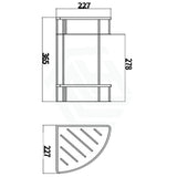 Chrome Stainless Steel 2 Tier Shower Caddy Shelf