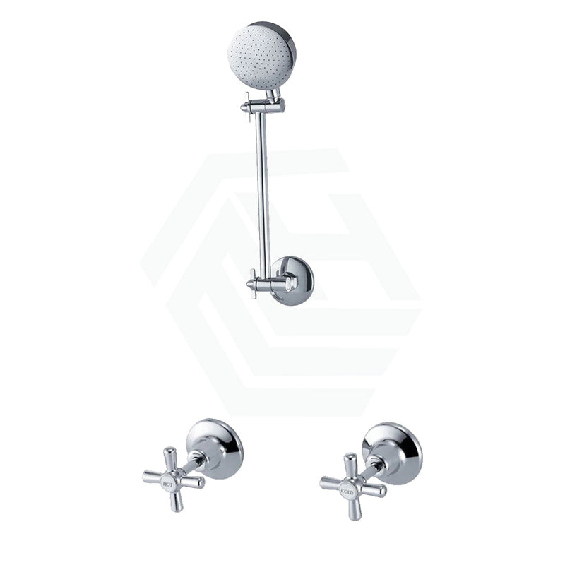 Chrome Tap Set With All Direction Shower Head For Classic Sets