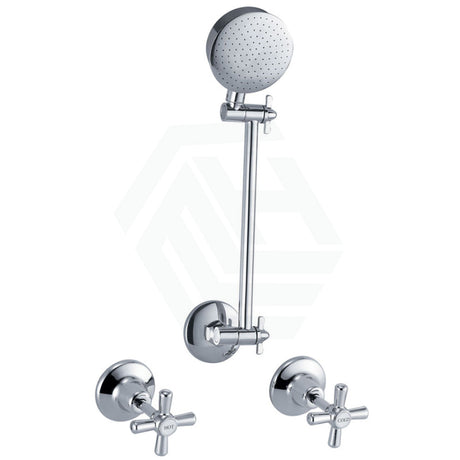 Chrome Tap Set With All Direction Shower Head For Classic Sets