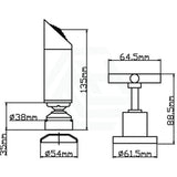 Chrome Tap Set With Short Spout Wall Mounted For Bathtub