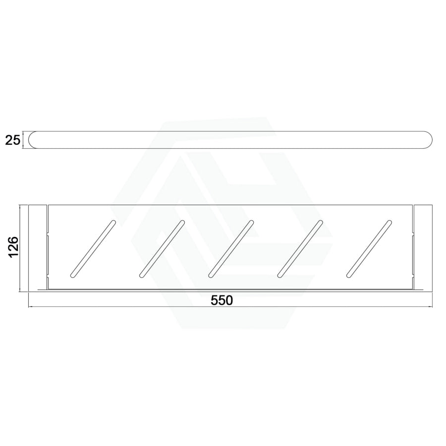 Chrome Towel Shelf Stainless Steel 304 Wall Mounted