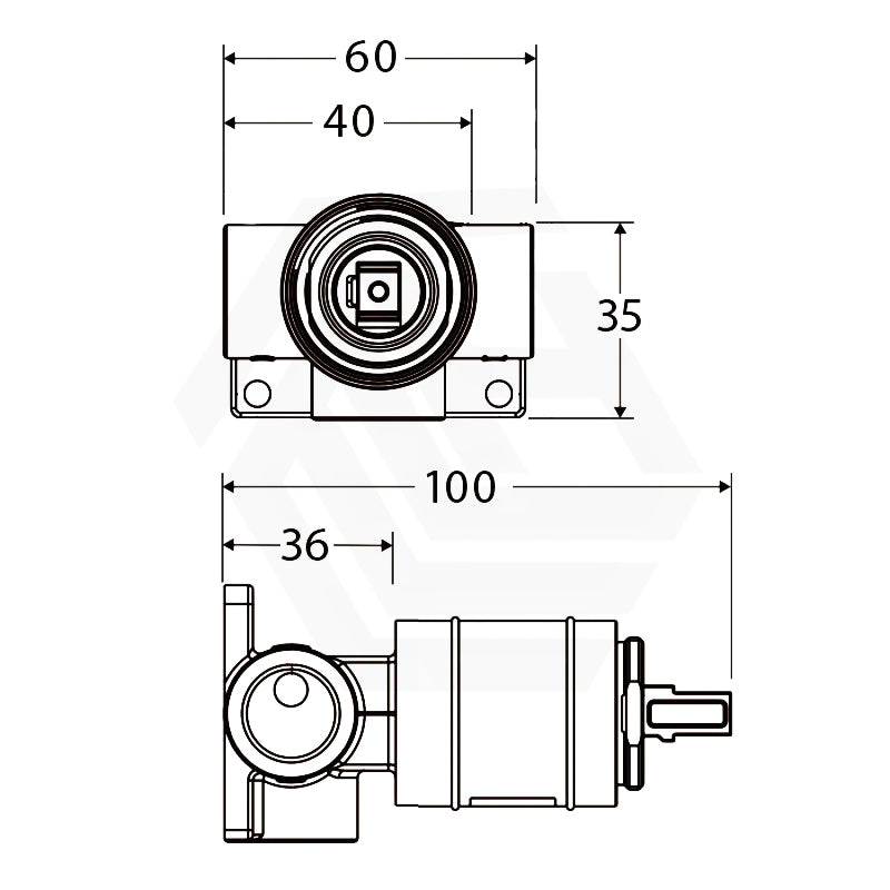 Round Chrome Shower/Bath Wall Mixer Dress Kit Only 60mm Cover Plate