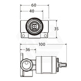 Round Chrome Shower/Bath Wall Mixer Dress Kit Only 60mm Cover Plate